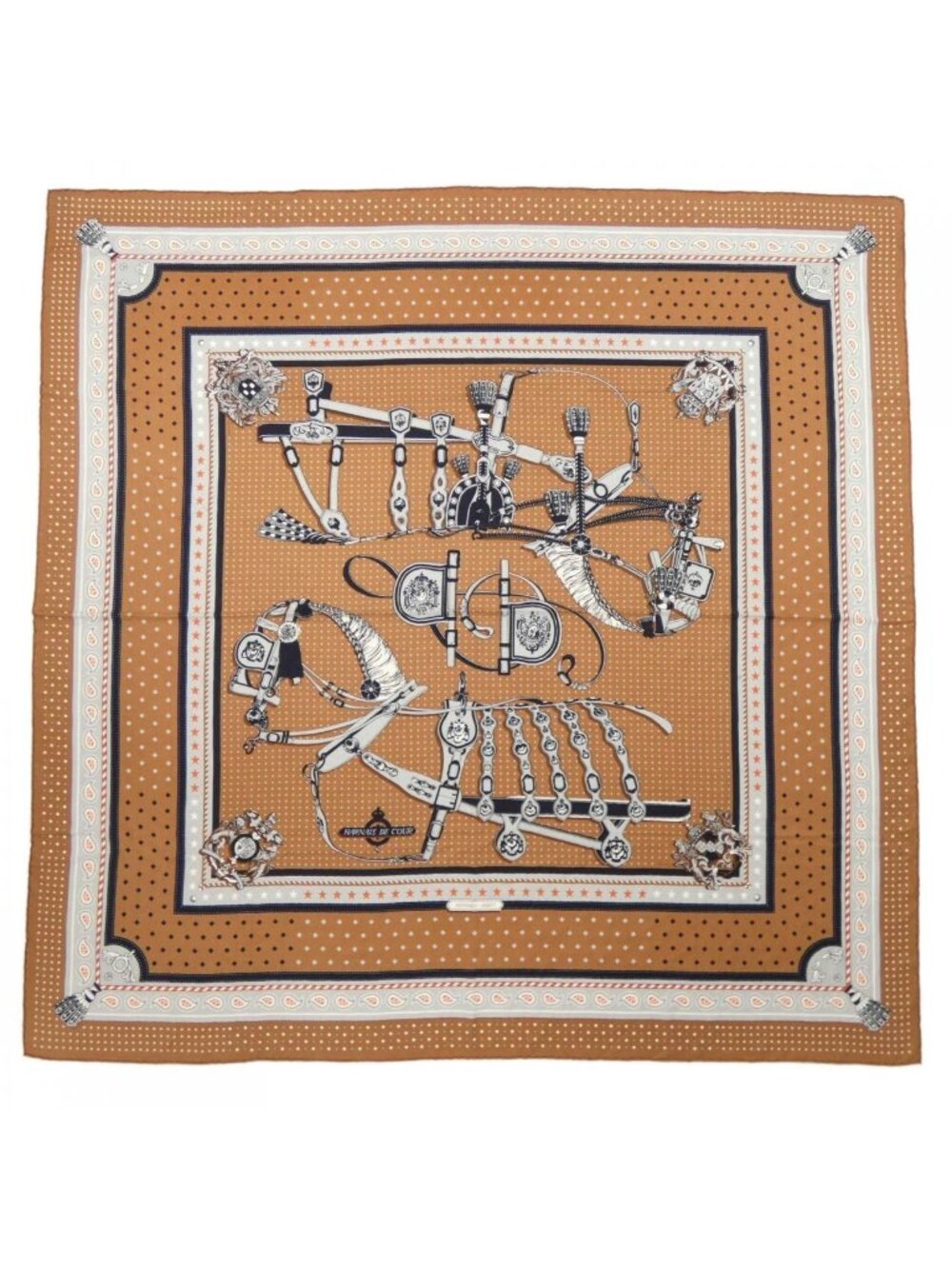 Hermes Harnais de Cour Bandana Carre Geant 140 Shawl Scarf